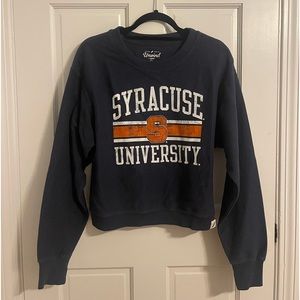 Vintage Syracuse University Navy Blue Pleaded Sweatshirt